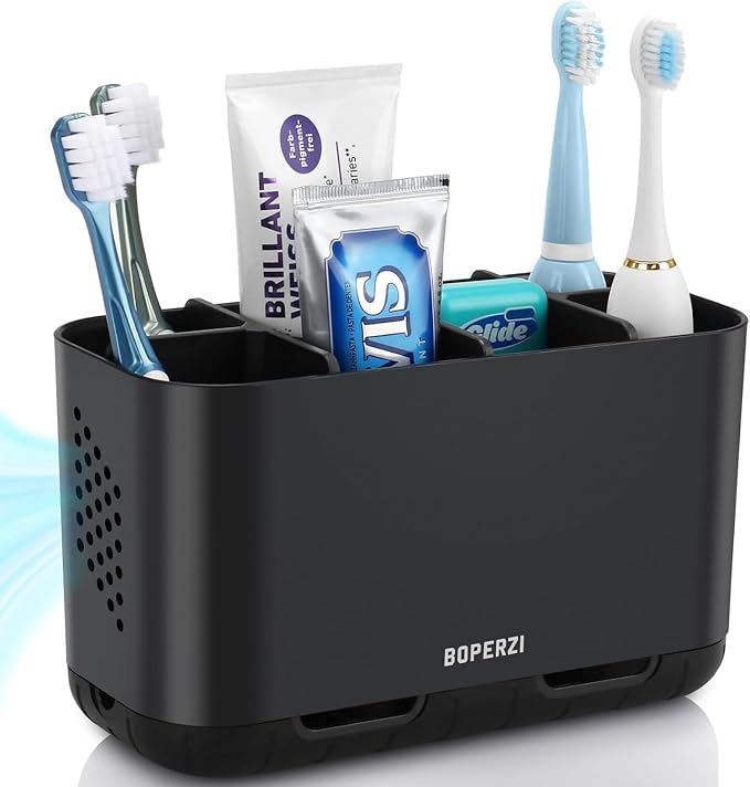 Boperzi Toothbrush Holders for Bathrooms Organizers and Storage, Large Tooth by Boperzi