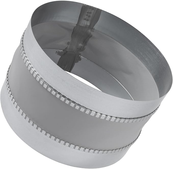 Vent Systems 10" Inch Flexible Vibration-Reducing Female Fit Duct Connector – Galvanized Steel Coupling for Joining Two Male Duct Fittings – HVAC Ventilation Inline Noise-Reducing Coupler
