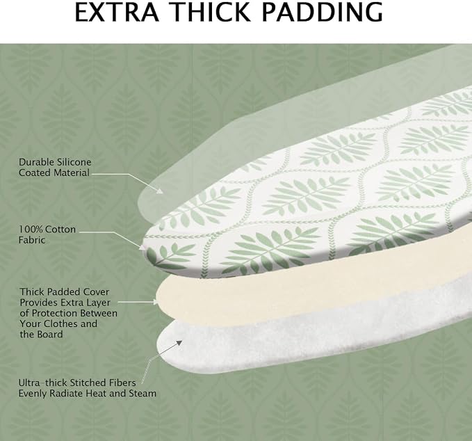 SheeChung 12.5"x32" Small Ironing Board Cover and Pad, Mini Iron Board Cover - Image 3