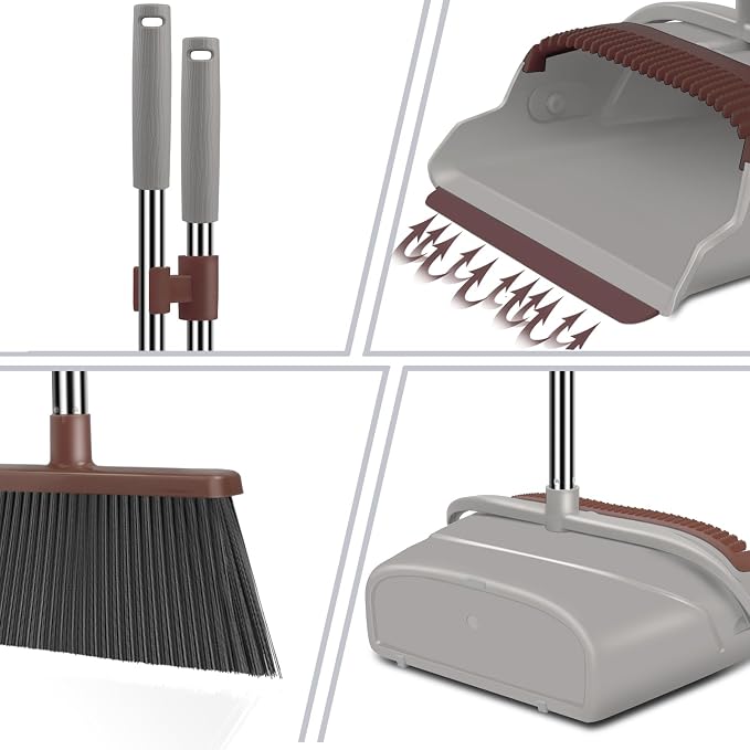 Upgrade Broom and Dustpan Set, Self-Cleaning - Image 3