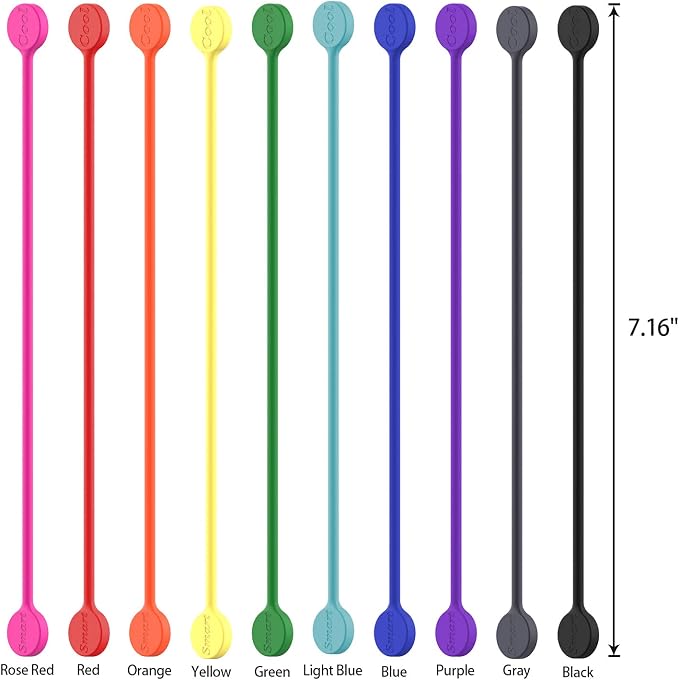 SMART&COOL Reusable Silicone Magnetic Cable Ties, Holding Stuff, Book Markers - Image 4