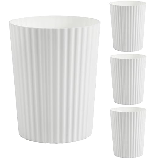 JiatuA Small Trash Can Plastic Wastebasket Round Garbage Container Bin by JiatuA