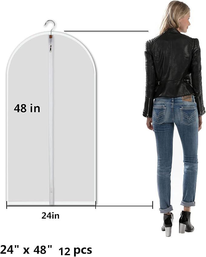 MsKitchen 12 Pack Garment Bags for Hanging Clothes - Image 2