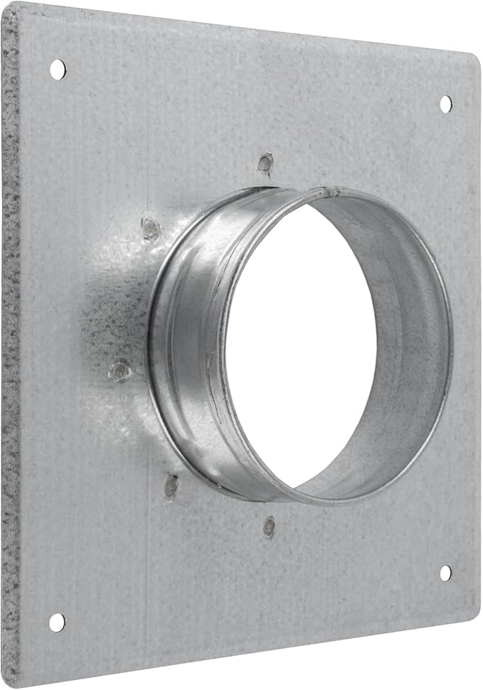 Duct Connector Flange - 3 Inch Ducting - Galvanized Steel - Straight or Flex Pipe Flange for Heating, Cooling, Air Ventilation Systems