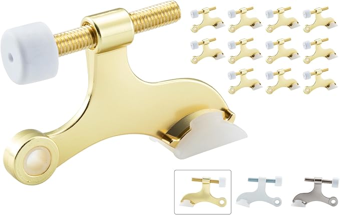 Hinge Pin Door Stop, Adjustable Door Stopper Hinge, 12 Pack | Heavy Duty Zinc by HOME+MASTER+HARDWARE
