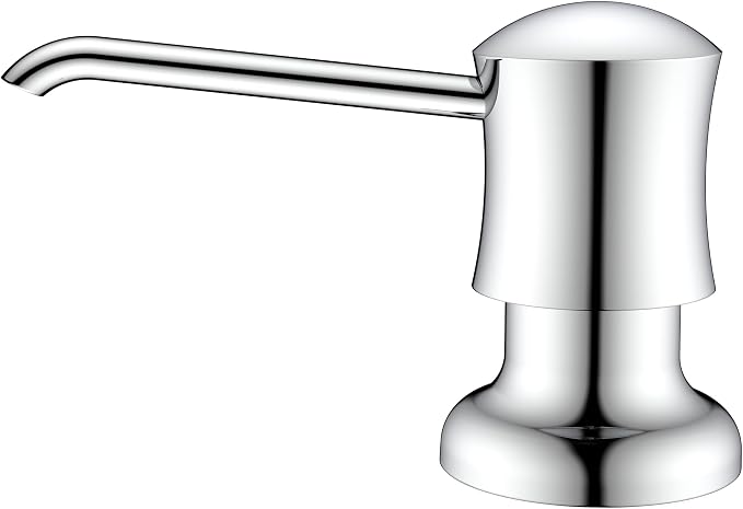Soap Dispenser for Kitchen Sink Chrome Upgrade Built-in and Refill-from-Top by UltimateUnicorn