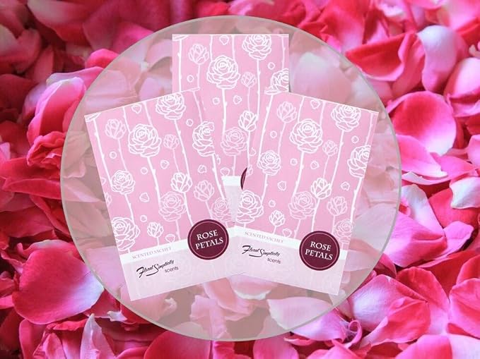 Rose Petals Scented Sachets Pack of 6, Spring and Summer - Image 4