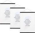 FALAMON 3 Pack Magnetic Poster Hanger Frame, 18x24 18x26 18x28 Magnet Poster Frame for Posters, Prints, Photos, Pictures, Maps, Scrolls, and Canvas Artwork (Black, 18")