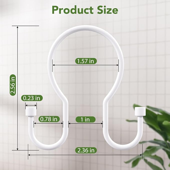 Goowin Shower Curtain Hooks, Simple Shower Curtain Rings, Sturdy Shower Curtain - Image 3