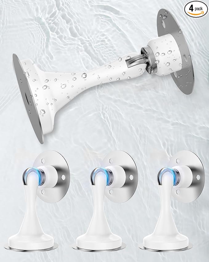 Door Stoppers for Bottom of Door Magnetic Door Catch 4 Pack Stainless Steel | by HELEMAN