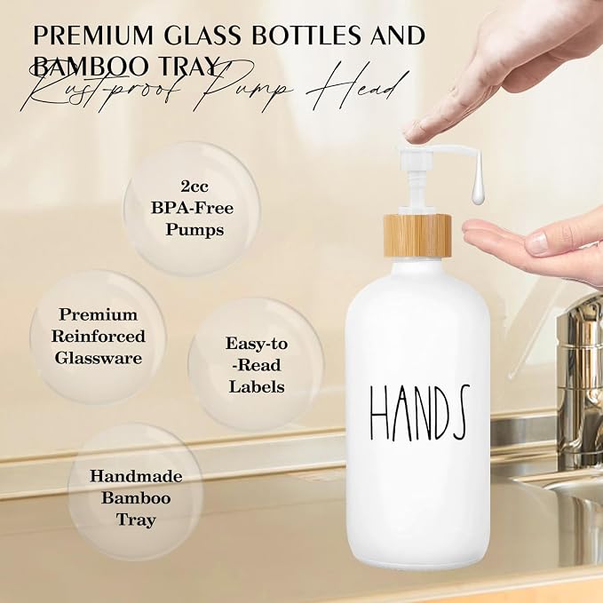 Arktek Glass Soap Dispenser Set - Image 4