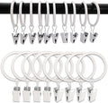 100 Pack Metal Curtain Rings by AMZSEVEN
