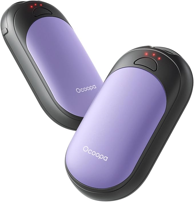 OCOOPA Magnetic Hand Warmers Rechargeable 2 Pack, UL Safety Heat 100-126°F, 3-Settings, Pocket-Sized, Max. 8 Hrs Long Lasting,Great for Raynauds, Golf, Hunting, Camping, Gifts for Men Women, UT3 Lite