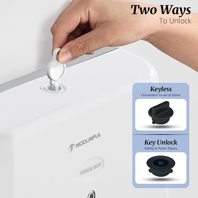 modunful Wall-Mounted Paper Towel Dispenser: Built-in Sample Towel – ABS Wall - Image 3