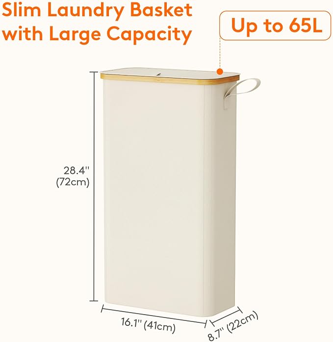 Lifewit 65L Slim Laundry Hamper - Image 3