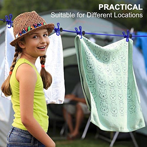 Portable Travel Clothesline, Adjustable Elastic Travel Camping Retractable - Image 4
