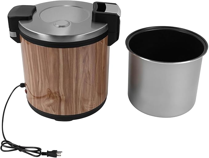 120 Cup Commercial Rice Warmer (Not Cooker), 24.3 QT Big Rice Warmer, Food Soup Sushi Warmers, Constant Temp. 154°F and 161°F, 110W, Non-Stick Inner Pot