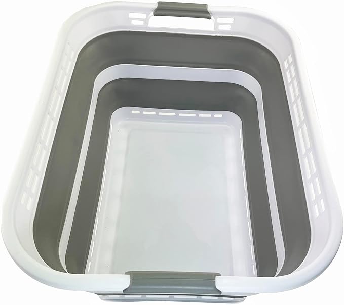 SAMMART 42L Collapsible Plastic Laundry Basket by SAMMART