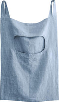 Amazhiyu 100% Linen Door Hanging Laundry Hamper Bag, 19x27 Inches, Steel Blue by Amazhiyu