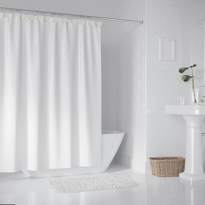 Rose Shower Curtain Hooks, Glow in The Dark, Pretty Floral Themed Elegant - Image 5