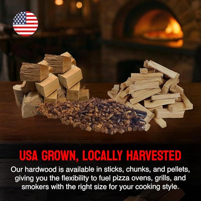 Mini Pizza Oven Wood, 6‑Inch Firewood Logs, Cherry Hardwood Splits for Portable Wood-Fired Pizza Ovens, USA Made, Sustainably Milled, Approximately 12-14 lbs