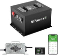 48V 105Ah Mini Lithium Golf Cart Battery,48V Golf Cart Batteries with 22A Lithium Charger,Built-in 200A BMS,Metal Casing,Supports Mobile APP,Touch Monitor,6000+ Cycles,Peak Current 600A