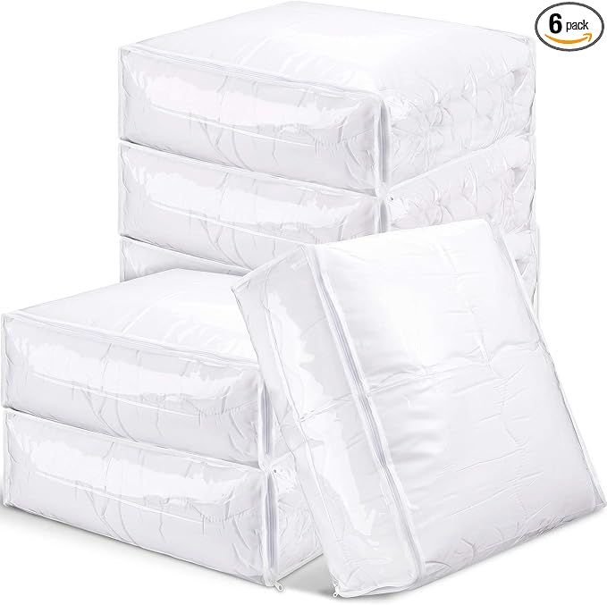 Shappy 6 Packs Clear Plastic Storage Bags by Shappy
