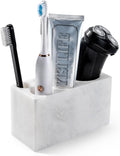 BCS Toothbrush Holder for Bathrooms, 6 Slots Open-Bottom Marble Toothbrush by BCS