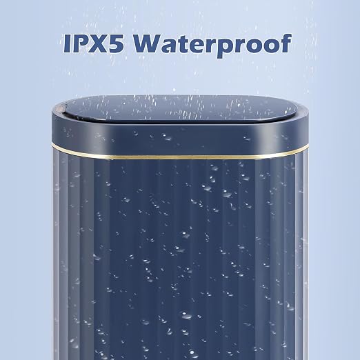 ELPHECO 2 Gallon Sensor Trash Can, Automatic Lid, Midnight Blue Gold | IPX5 - Image 6