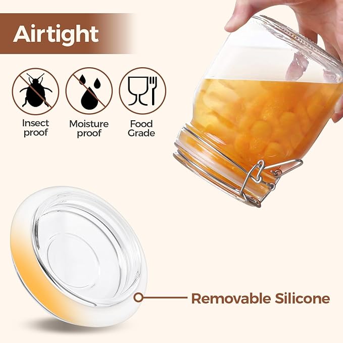 ComSaf Square Glass Pantry Jars - Image 5