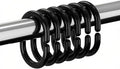 Resze 24 PCS Shower Curtain Rings, Plastic Black Shower Curtain Hooks, C-Shaped by Resze