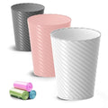 Lysam Bathroom Trash Can 3 Pack, 1.8 Gallon Small Trash Can by Lysam