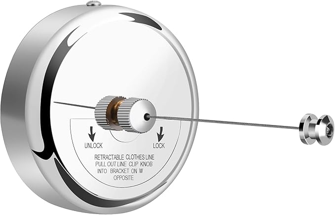 Clatoon Retractable Clothesline 9.0 Feets Adjustable, 304 Stainless Steel by Clatoon