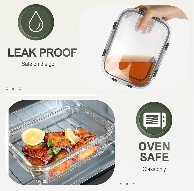 10 Packs 30 oz Glass Meal Prep Containers - Image 5