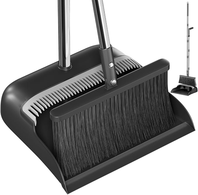 Broom and Dustpan Set, Easy Sweeping Suitable by POPMOP