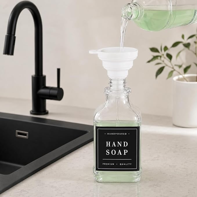 Kitchen Glass Soap Dispenser Set - Image 4