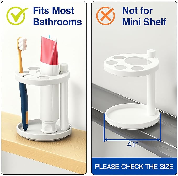Metal Toothbrush Holder Stand for Bathroom: Stainless Steel Ventilated Organizer - Image 3