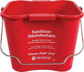 San Jamar Kleen-Pail Pro Sanitizer Pail Cleaning Bucket with Bail Handle for Cleaning, Kitchens, Restaurants, And Janitorial Use, Plastic, 6 Quarts, Red