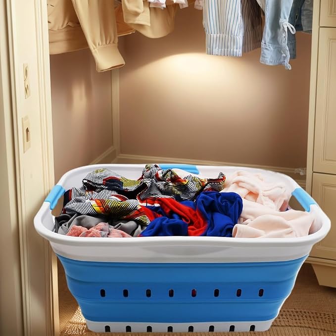SAMMART 42L Collapsible Plastic Laundry Basket - Image 3