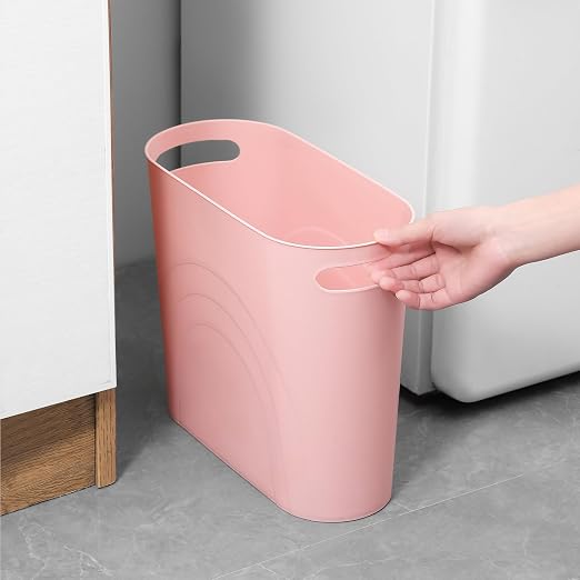 rejomiik Small Bathroom Trash Can, 3.5 Gallon Slim Garbage Can, Office and - Image 2