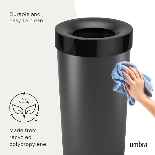 Umbra Vento Kitchen Trash Can, Open Top 16.5 Gallon Garbage Can - Image 4