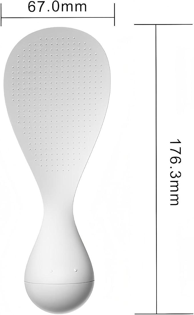 Tumbler Anti-Stick Rice Spoon & Paddle - Standing, Heat Resistant, Easy Clean Nonstick Rice Cooker Spoon, Scooper for Kitchen, Serving Spatula (Light blue)