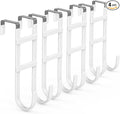 FYY Over the Door Hooks, Double-Hanger 4 Pack, Fits Doors 1.6" White | Heavy by FYY