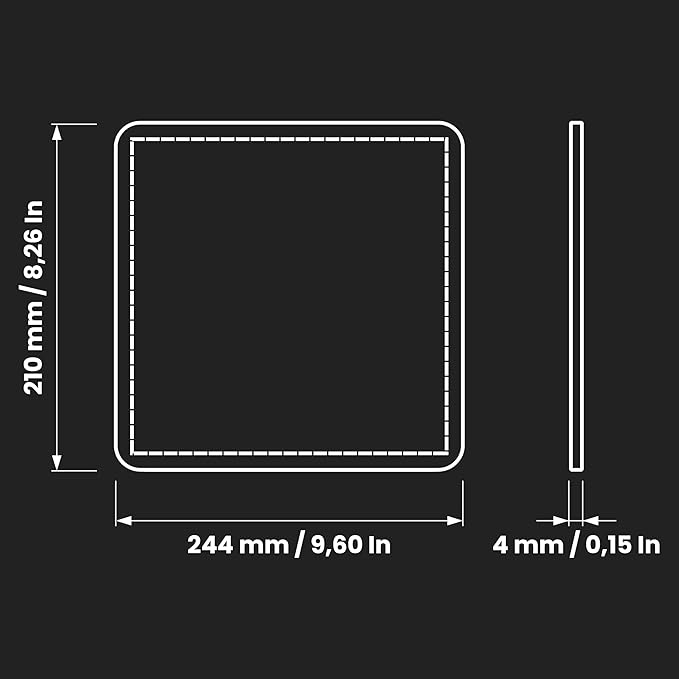 Repa Market 9" x 8" Replacement Air Filter for 6" Duct Filter Box – EU3 Class Purifier Filter for Dust Collection, Lint Trap – Air Purifier – HVAC Ventilation System Filters, Home Improvement