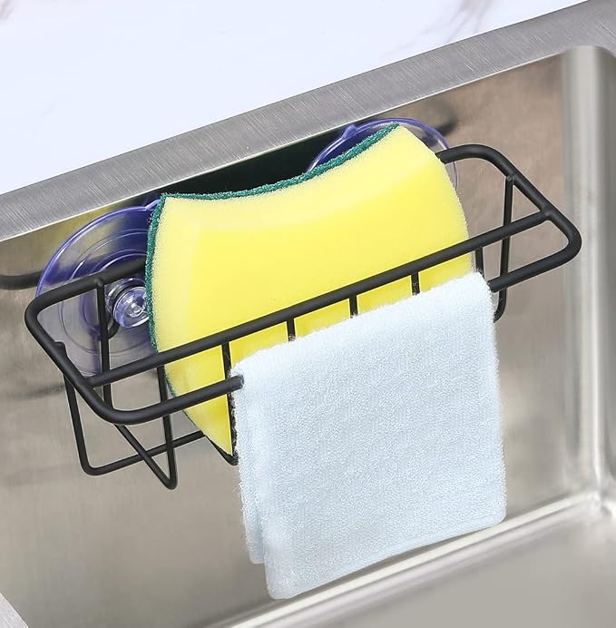 TESOT Sink Caddy Sponge Holder for Kitchen Sink Dish Cloth Hanger 2 Suspension by TESOT