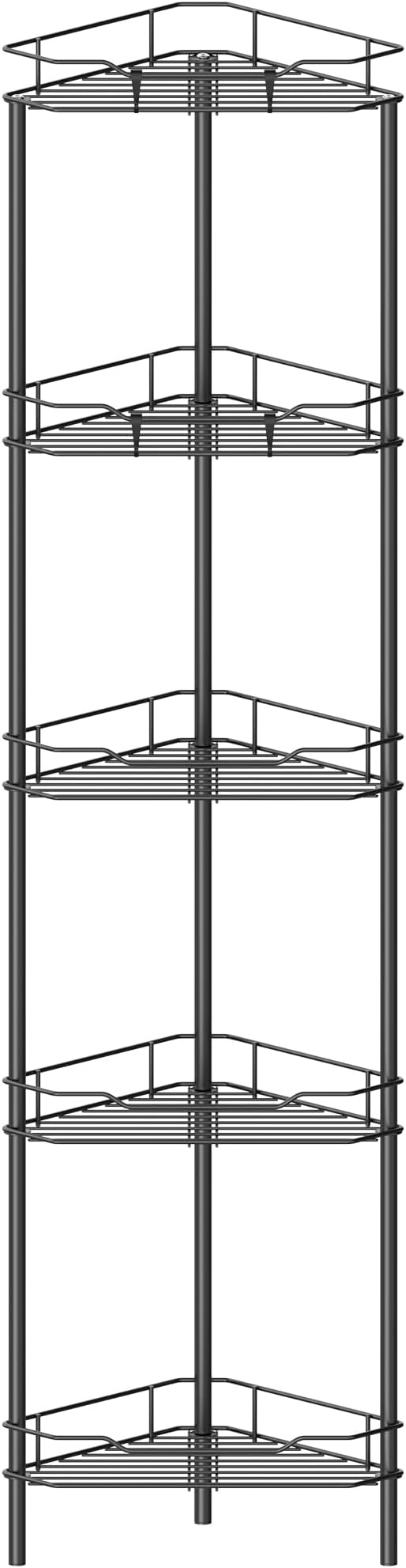 HuggieGems 5 Tier Floor Standing Corner Shower Caddy Organizer Shelf by HuggieGems