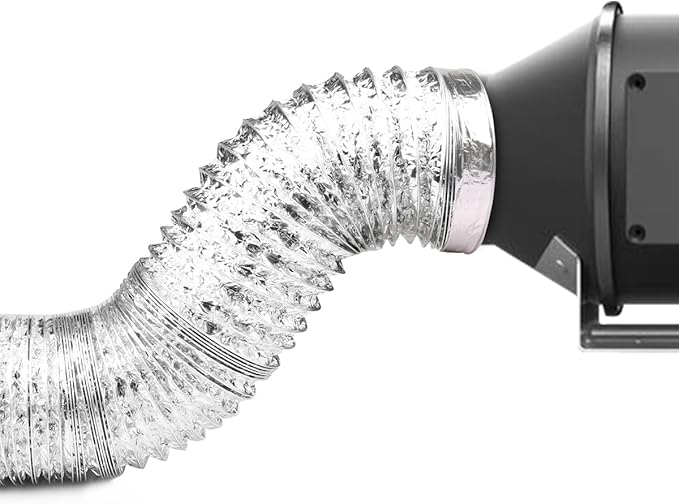 4-Inch Dryer Vent Hose 33FT, Flexible Aluminum Duct with 2 Clamps, Heavy-Duty Four Layer Protection for HVAC Ventilation and Exhaust