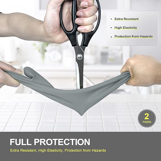 Mamison Rubber Dishwashing Gloves, Non-Slip Kitchen, 2 Pairs | Korean natural - Image 3