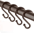 Metal Shower Curtain Hooks，Set of 12 Rings，Rust Resistant S Shaped Hooks Hangers by UNCONSIL