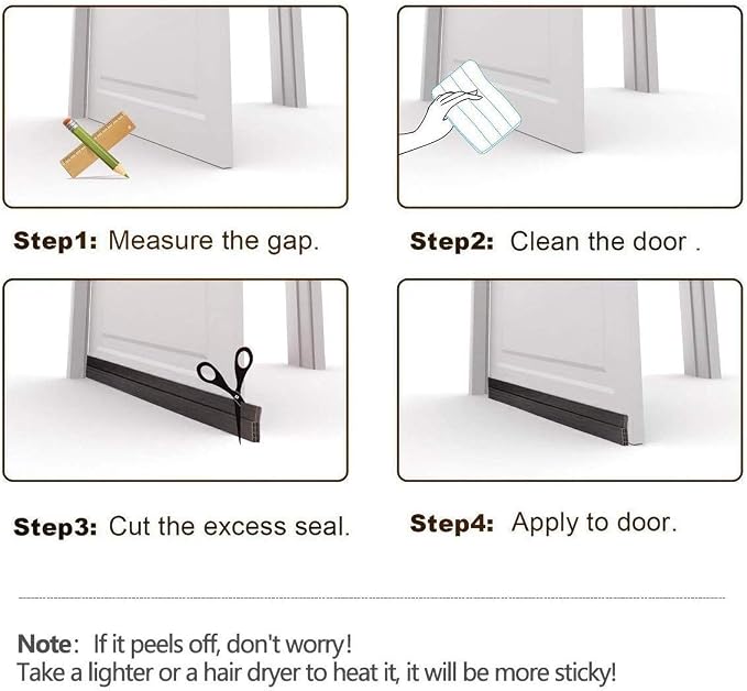 Suptikes 2 Pack Door Draft Stopper, Door Sweep - Image 6